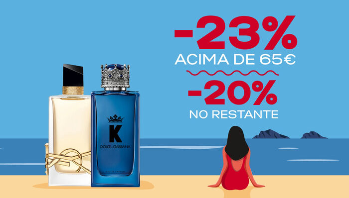 -23% acima de 65€ e -20% no restante