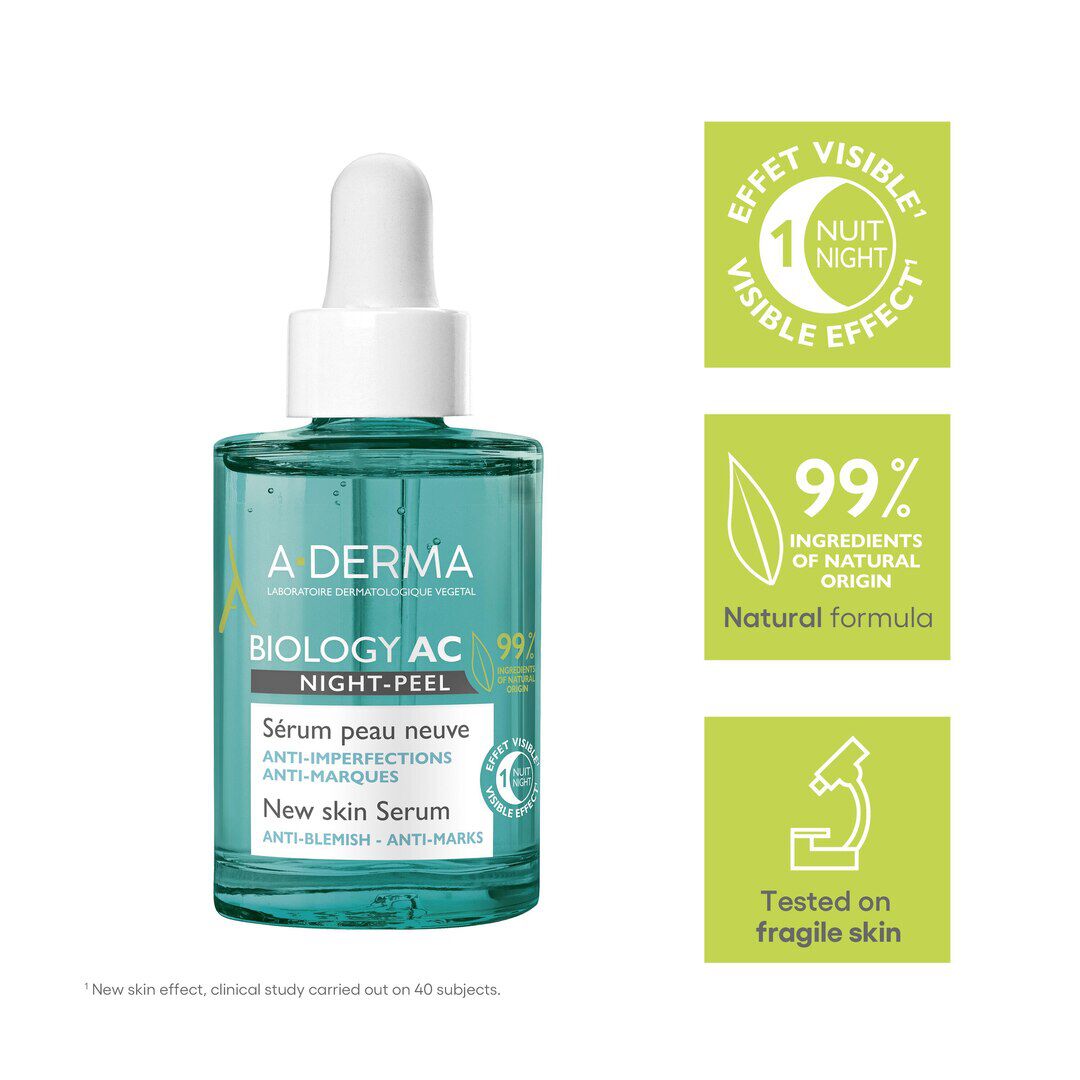 Biology AC Nigth Peel S&eacute;rum Esfoliante - A-DERMA -  - Imagem 7