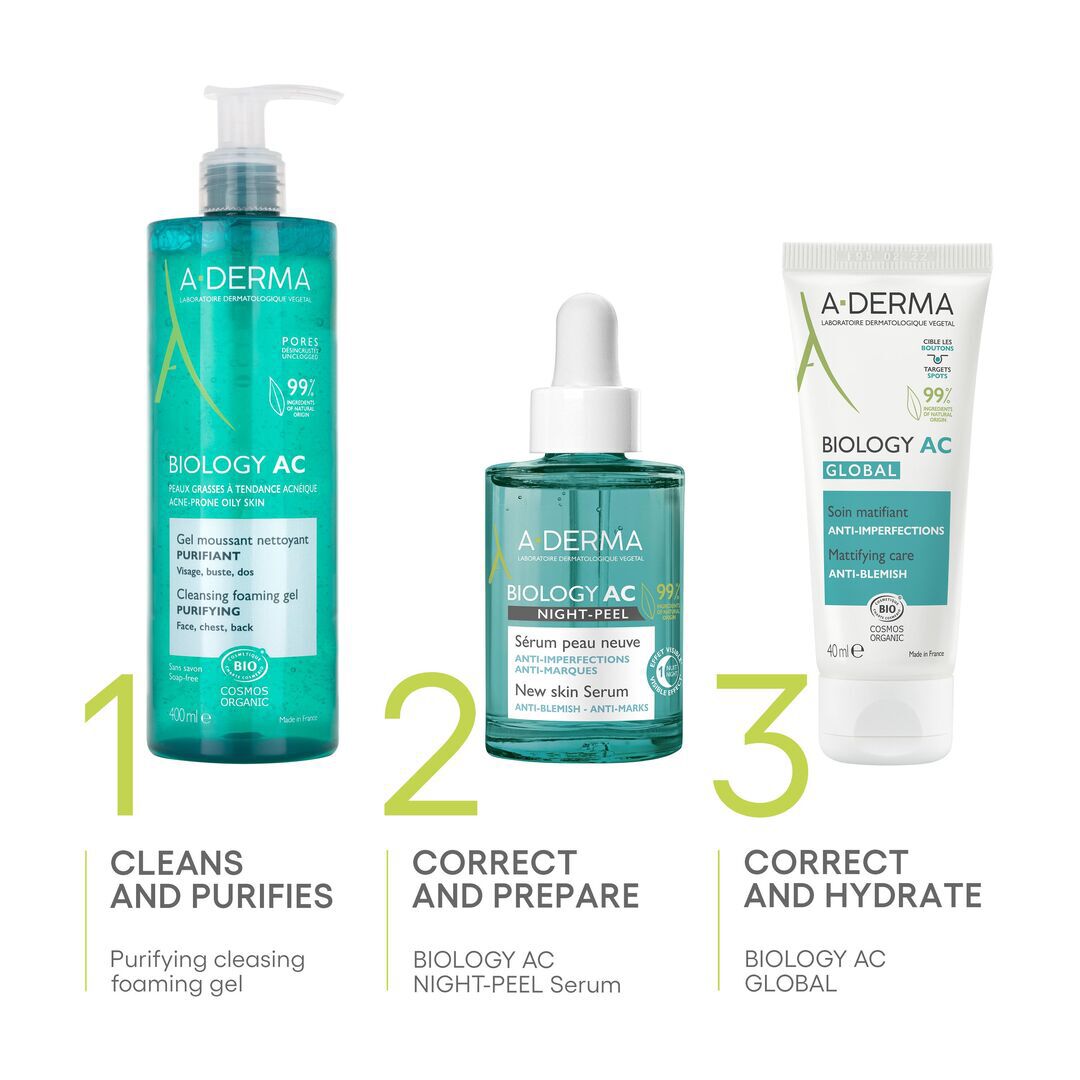 Biology AC Nigth Peel S&eacute;rum Esfoliante - A-DERMA -  - Imagem 3