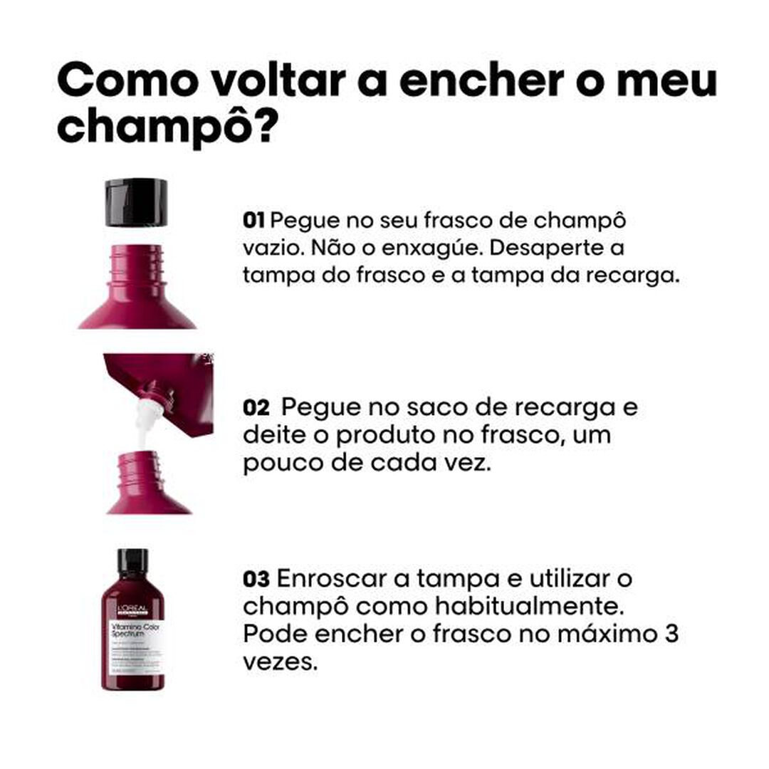 L'Oréal Professionnel Serie Expert Shampoo Recarga Vitamino Color Spectrum - L'ORÉAL PROFESSIONNEL - Vitamino Color Spectrum - Imagem 3