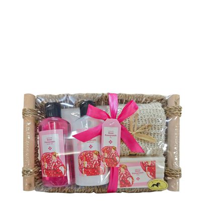 Cesta Natura Romã - LINHAS BANHO NATAL - ROSALEE COFRET BANHO - Imagem