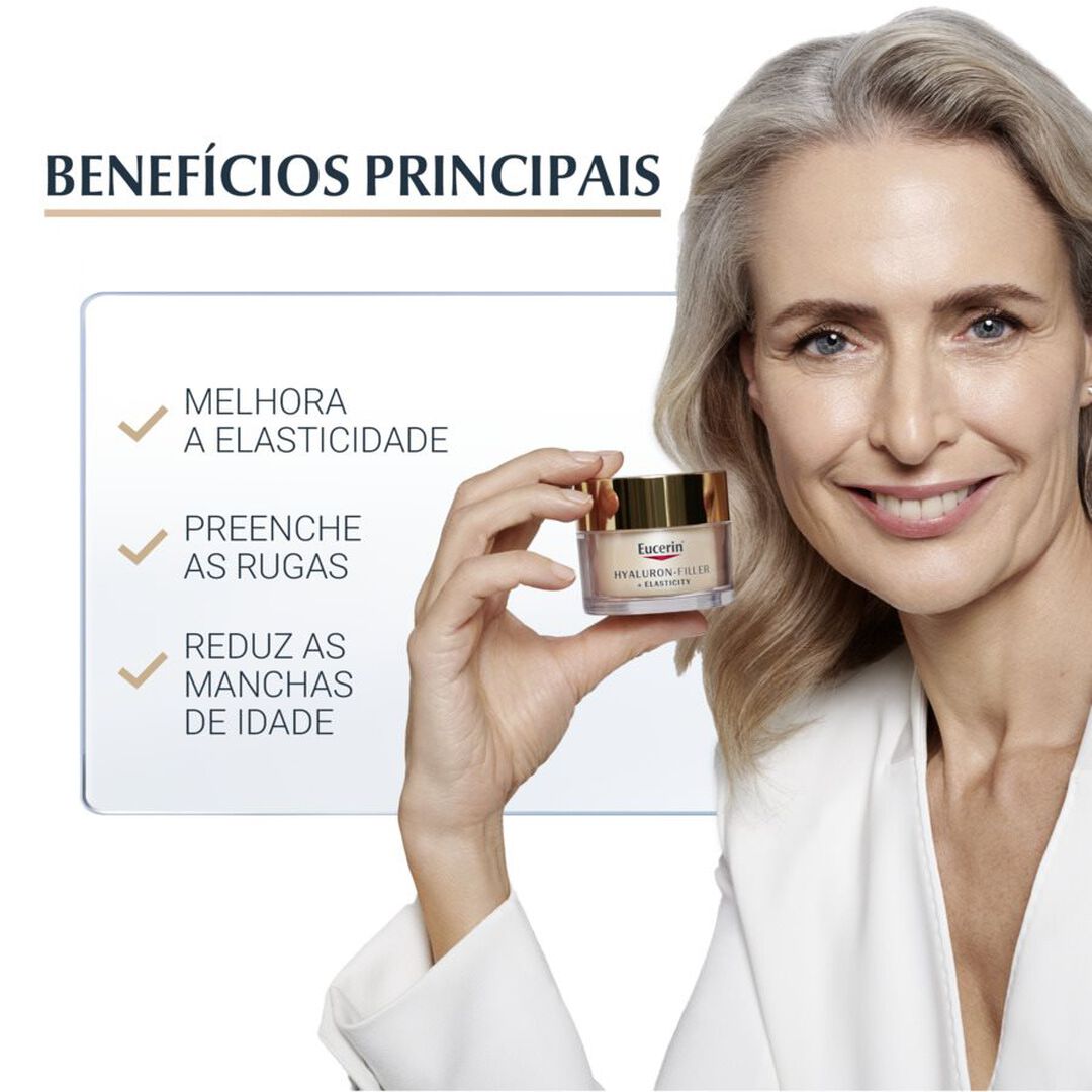 Hyaluron-Filler + Elasticity Creme de Dia FPS 15 50ml - EUCERIN -  - Imagem 3