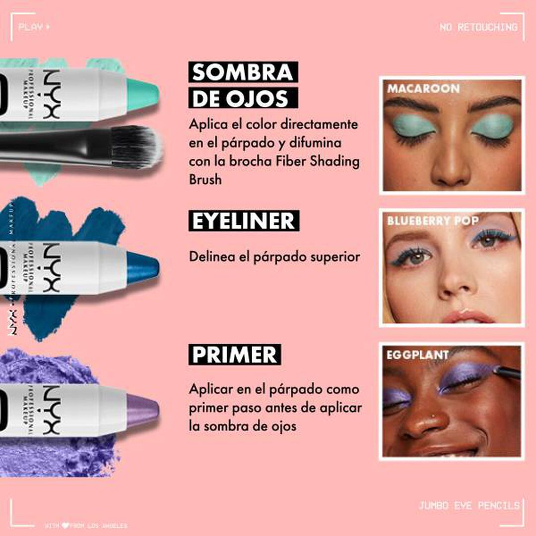 Jumbo Eye Pencil - Sombra em L&aacute;pis - NYX Professional Makeup -  - Imagem 8