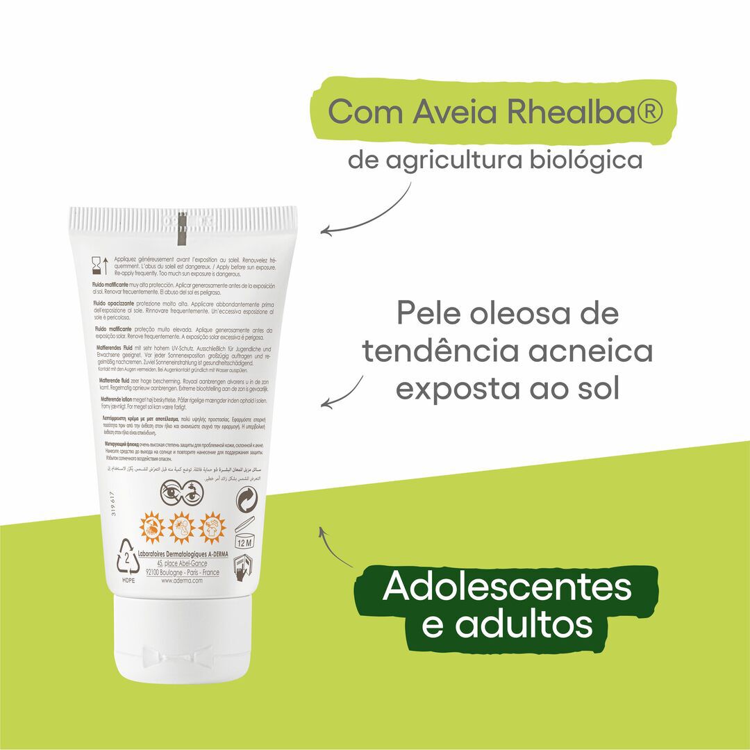 Fluído Solar Matificante FPS50+ - A-DERMA -  - Imagem 6