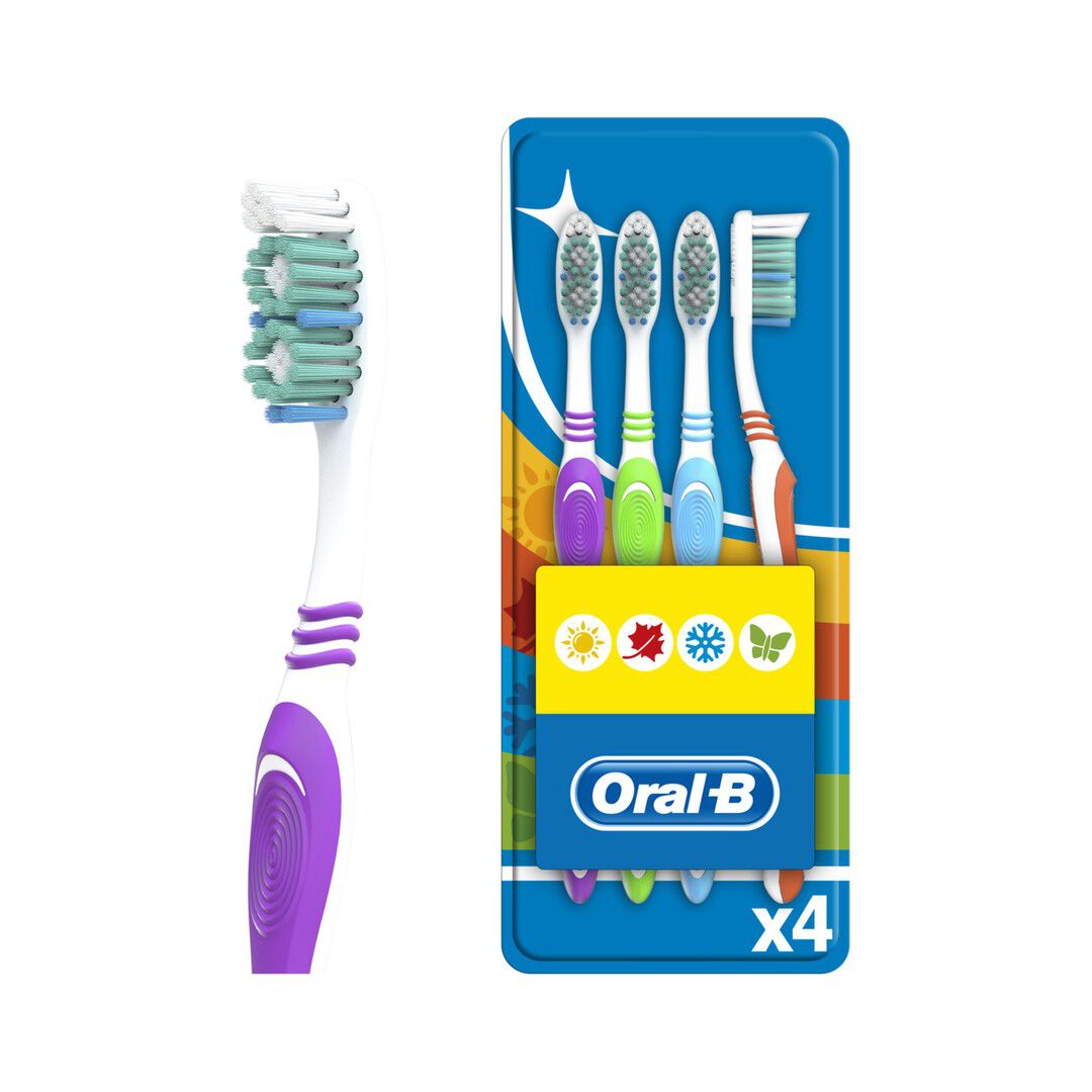 ORAL B ESCOVA 123 SHINKY CLEAN BP1 40MED 4UN. - ORAL-B -  - Imagem 1