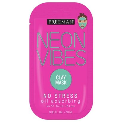 Neon Vibes No Oil Absorbing Clay Mask Sachet - Freeman - Cuidados de Rosto - Imagem