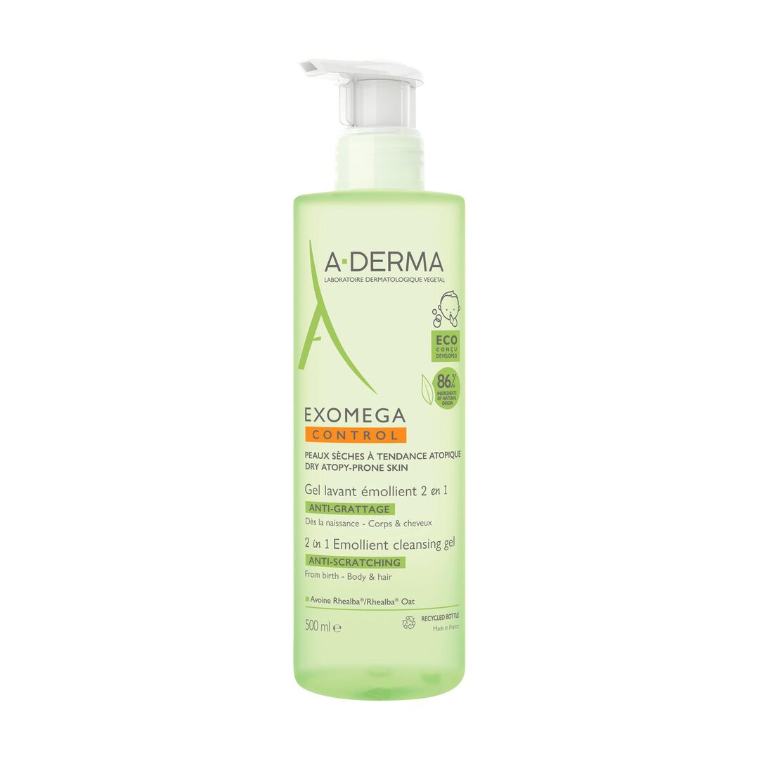 Exomega Control Gel de Banho Calmante Comich&atilde;o da Pele At&oacute;pica - A-DERMA -  - Imagem 1