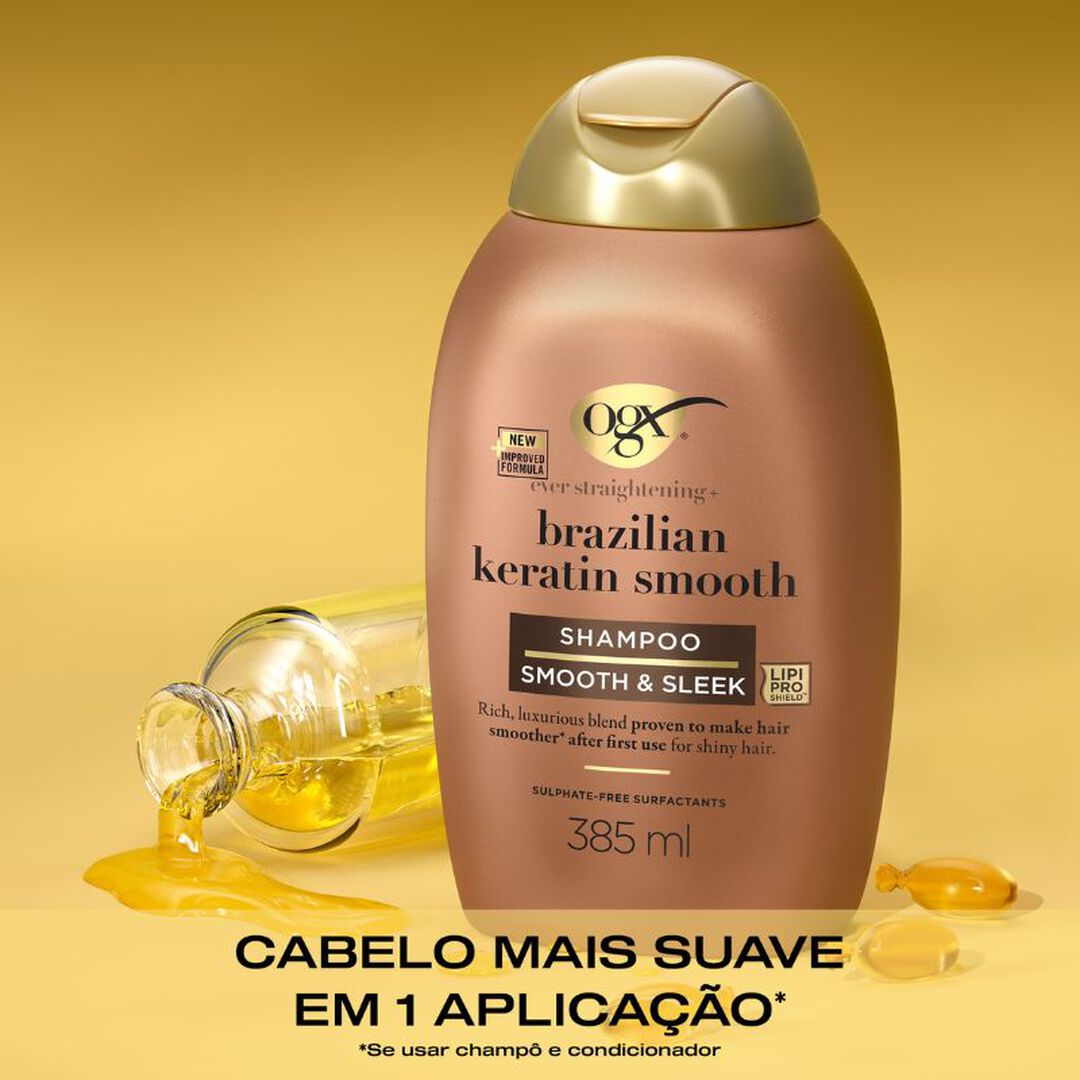 Champô Suavizante Queratina Brasileira - OGX -  - Imagem 4