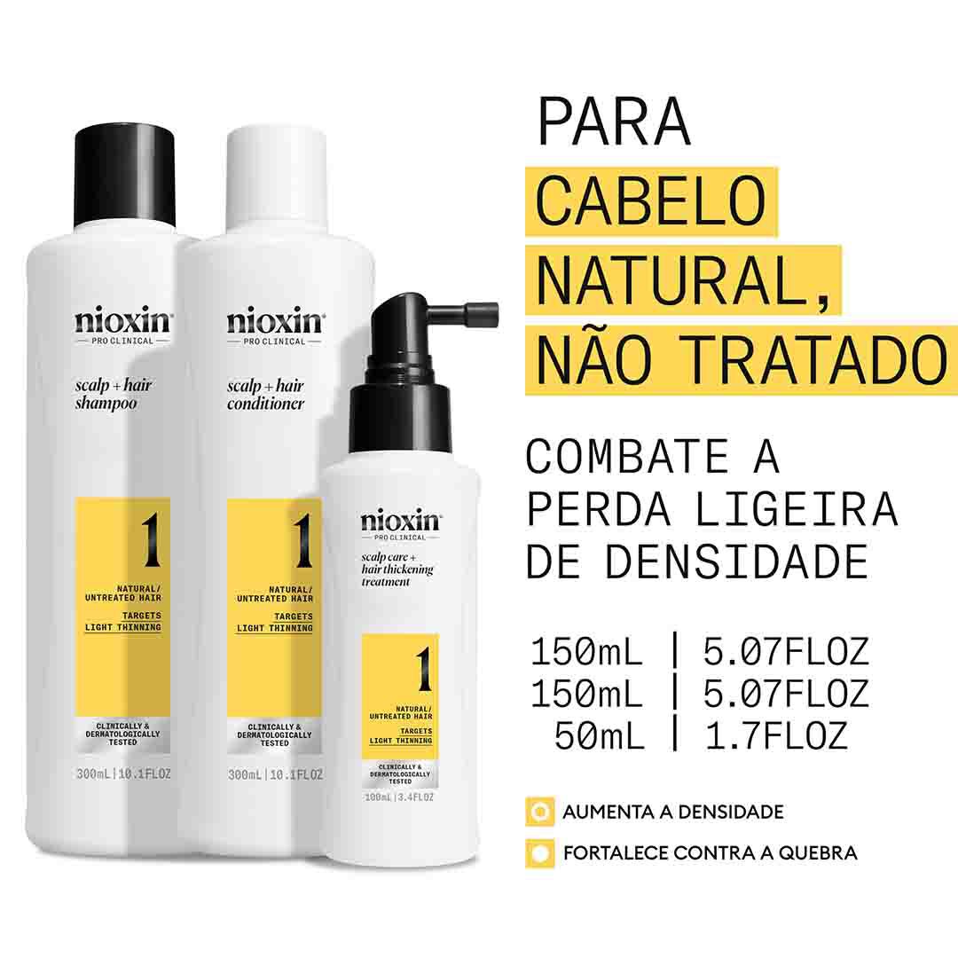 Kit Tratamento Cabelo Natural - Nioxin - Sistema 1 - Imagem 8