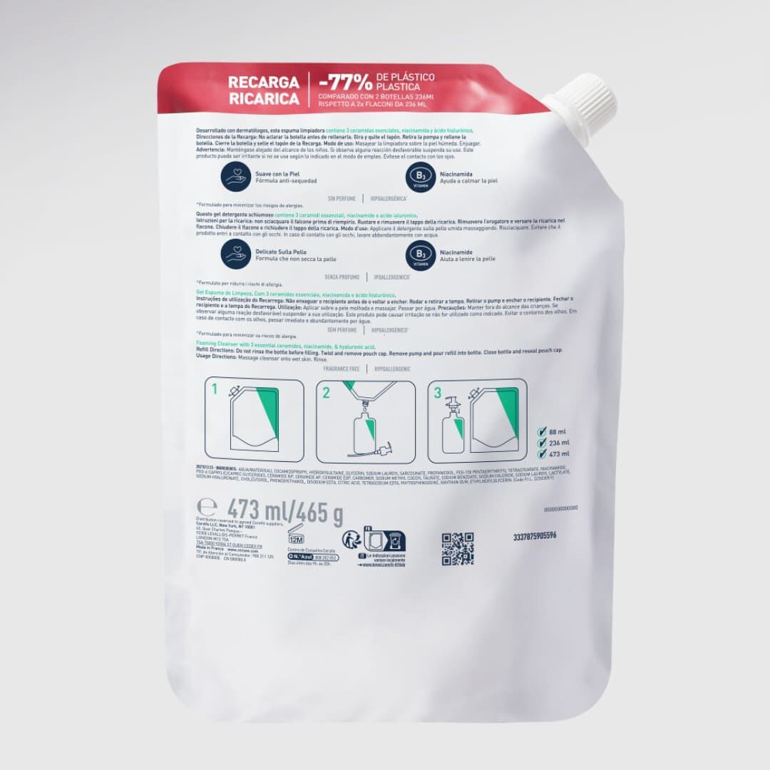 CeraVe Recarga Gel Espuma de Limpeza - CERAVE -  - Imagem 2