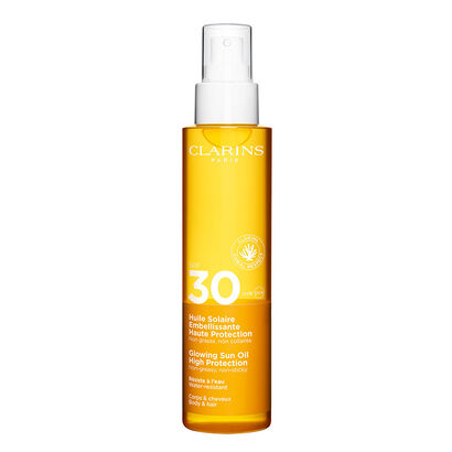 Huile Solaire Embellissante Haute Protection UVB/UVA 30 - CLARINS - CLARINS SOLARES - Imagem