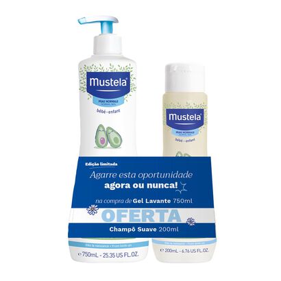 Pack Gel Lavante Suave & Champô Suave - MUSTELA -  - Imagem