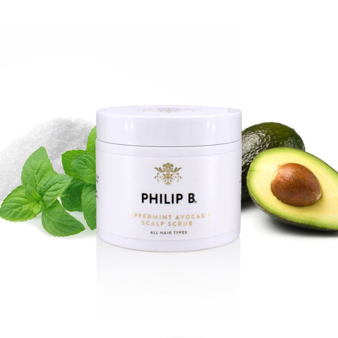 Peppermint Avocado Scalp Scrub - Philip B - Peppermint Avocado - Imagem 2