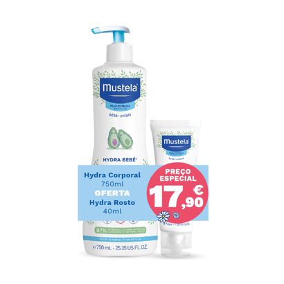 Pack Hydra-Baby Creme Facial & Leite Corporal - MUSTELA -  - Imagem