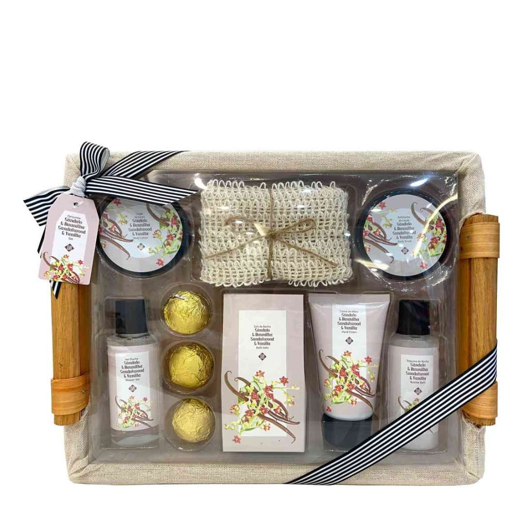 Cesto Bella Natura No.172 - Sândalo e Baunilha - LINHAS BANHO NATAL - ROSALEE COFRET BANHO - Imagem 1