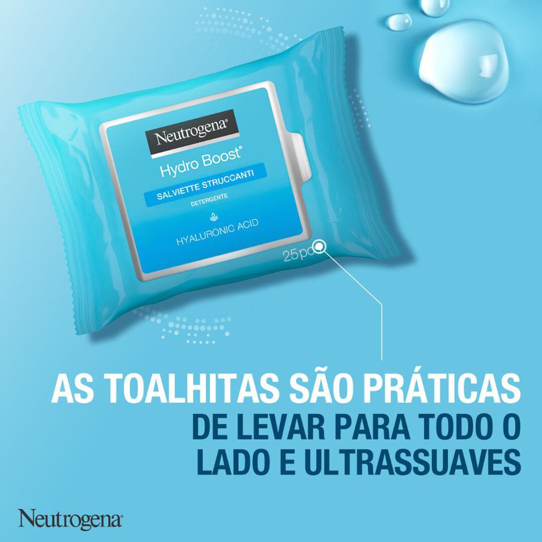 Toalhitas de Limpeza Facial - Hydro Boost (2x25) - NEUTROGENA -  - Imagem 4