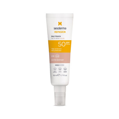 Repaskin Fotoprotetor Facial SPF50 Toque Seda com Cor - SESDERMA -  - Imagem