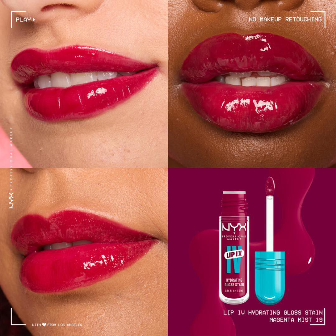 Lip I.V. - Lip Gloss Stain Hidratante - NYX Professional Makeup -  - Imagem 8