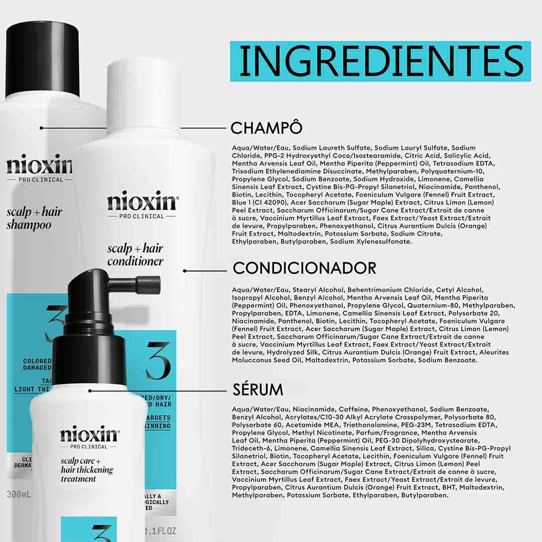 Kit Tratamento Cabelos Pintados - Nioxin - Sistema 3 - Imagem 5