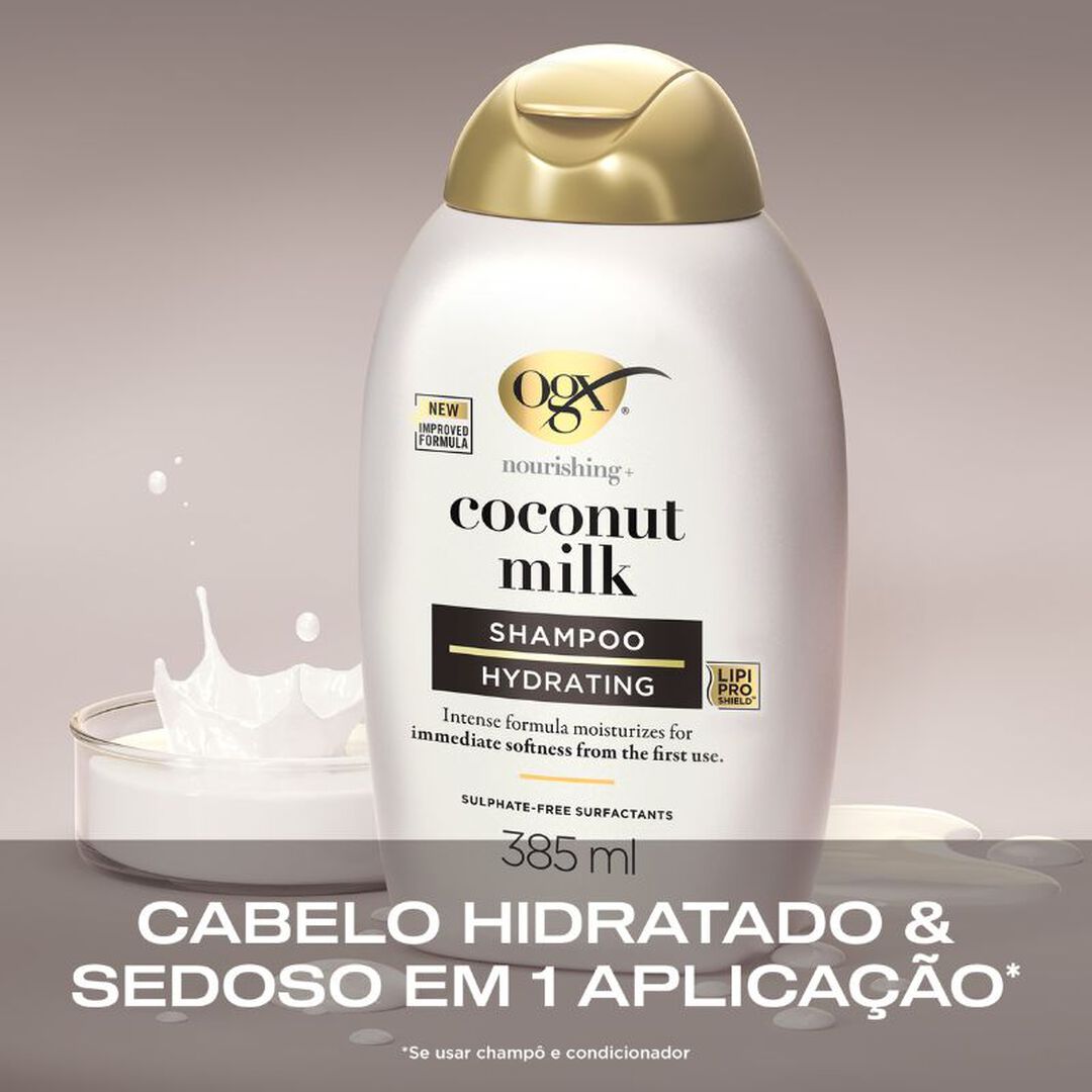 Champ&ocirc; hidratante com Leite de Coco e &Oacute;leo de Coco - OGX - Coconut Milk - Imagem 6