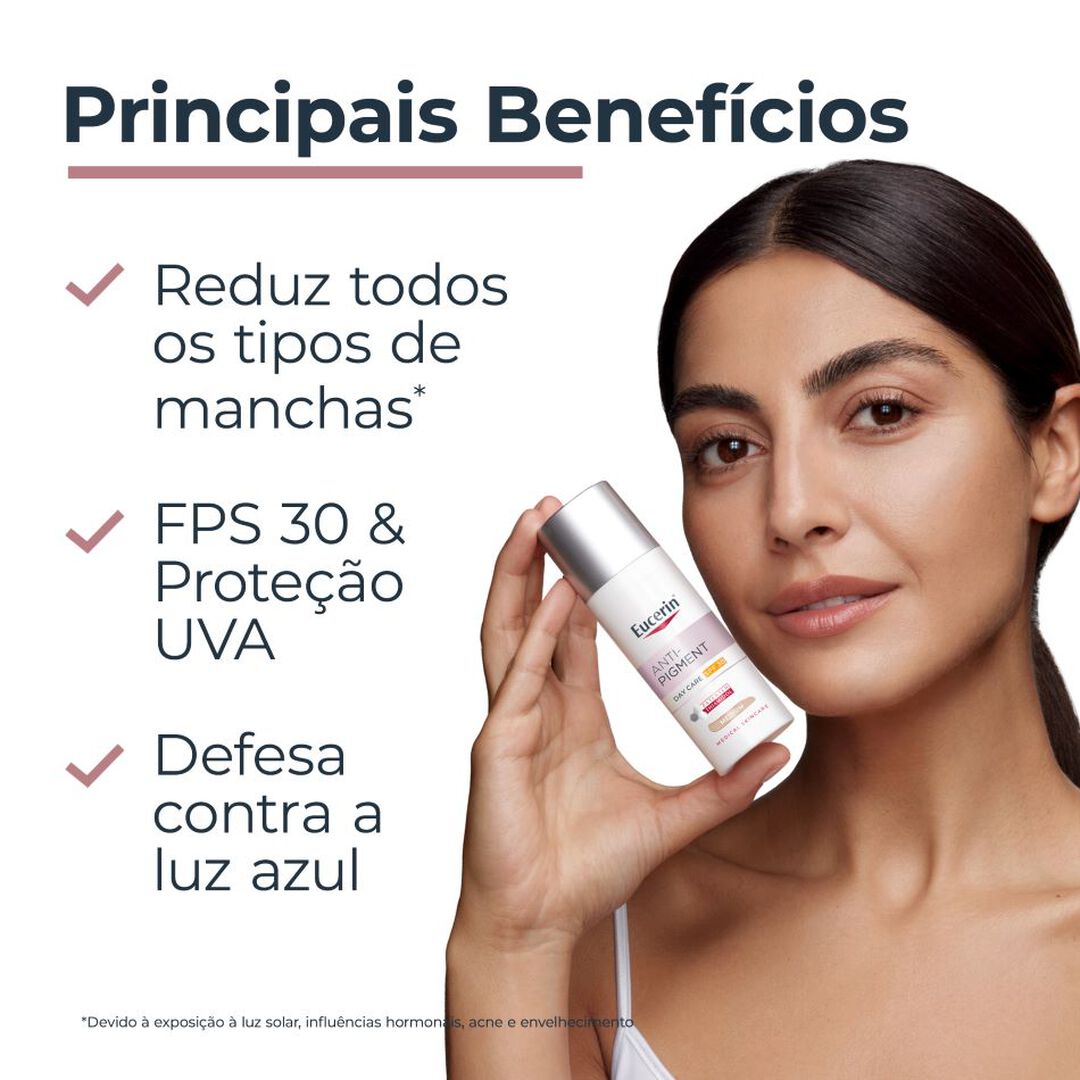 Anti-Pigment Creme de Dia Tinted Médio FPS 30 - EUCERIN -  - Imagem 6