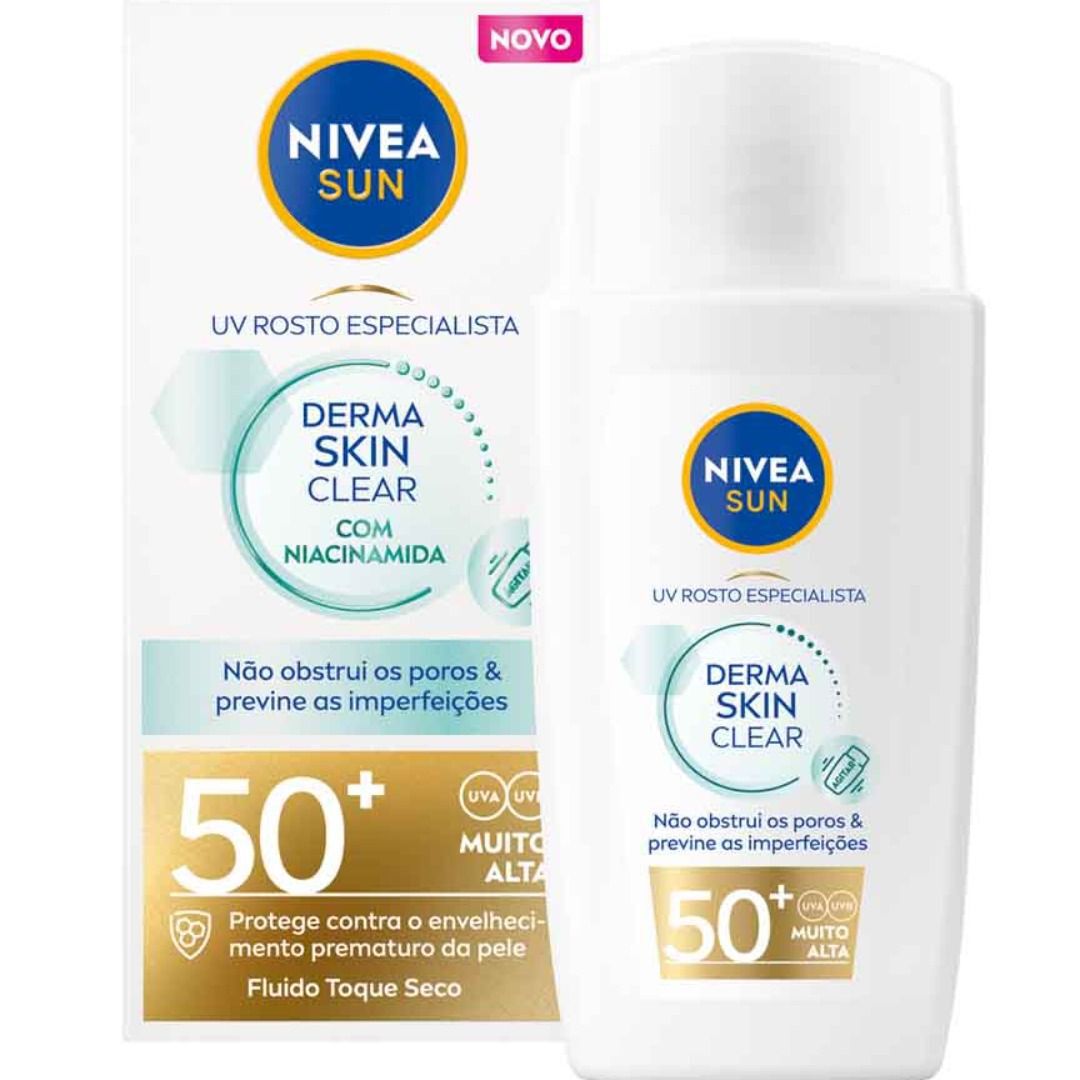 Nivea Sun - Fluido UV Rosto Derma Skin Clear FP50+ - NIVEA -  - Imagem 1