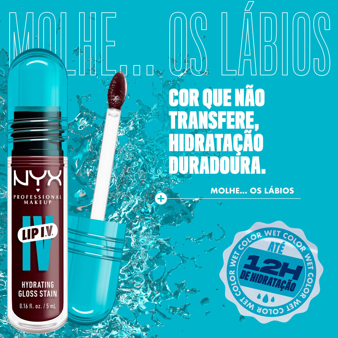 Lip I.V. - Lip Gloss Stain Hidratante - NYX Professional Makeup -  - Imagem 7