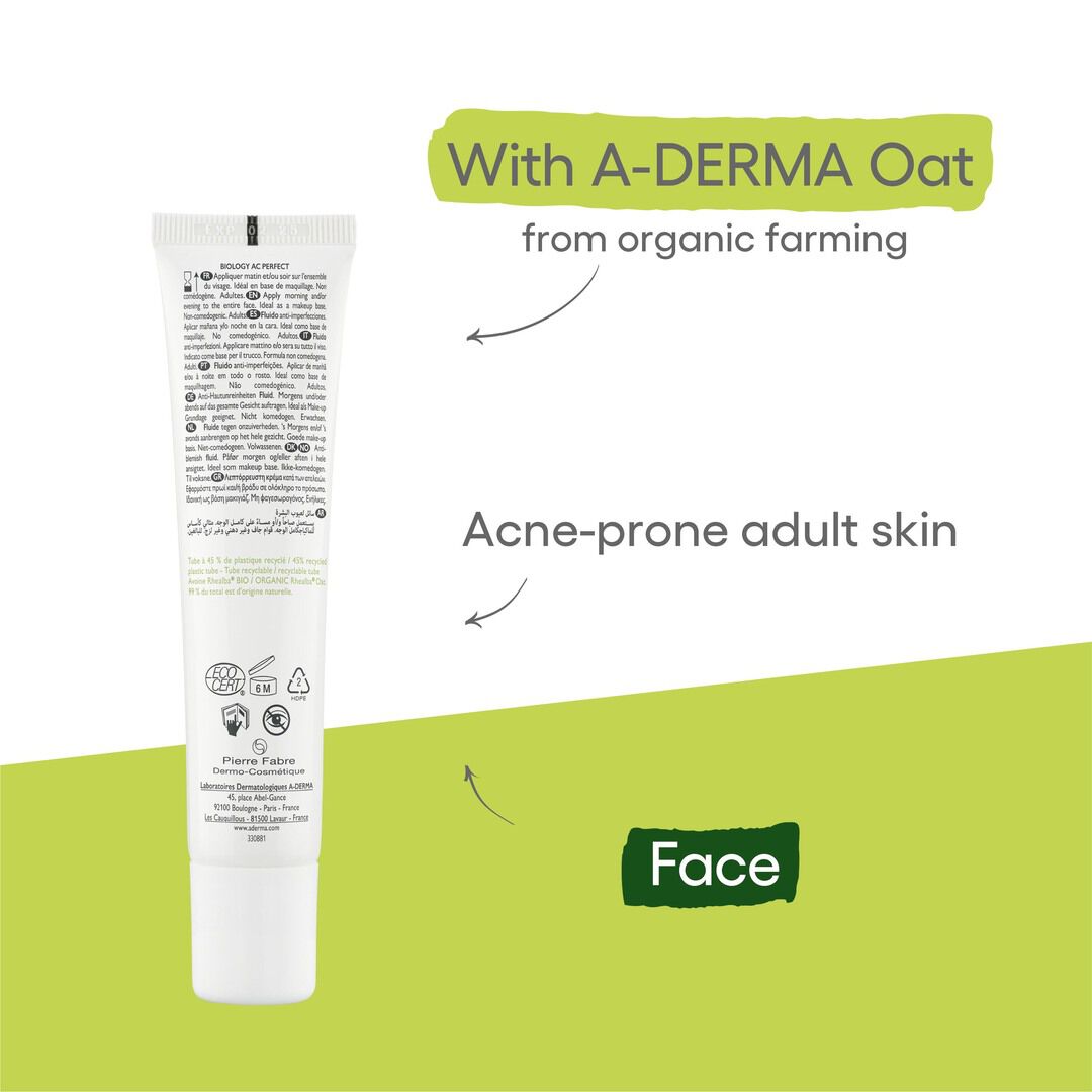 Biology AC Perfect Fluído Anti-Imperfeições - A-DERMA -  - Imagem 3