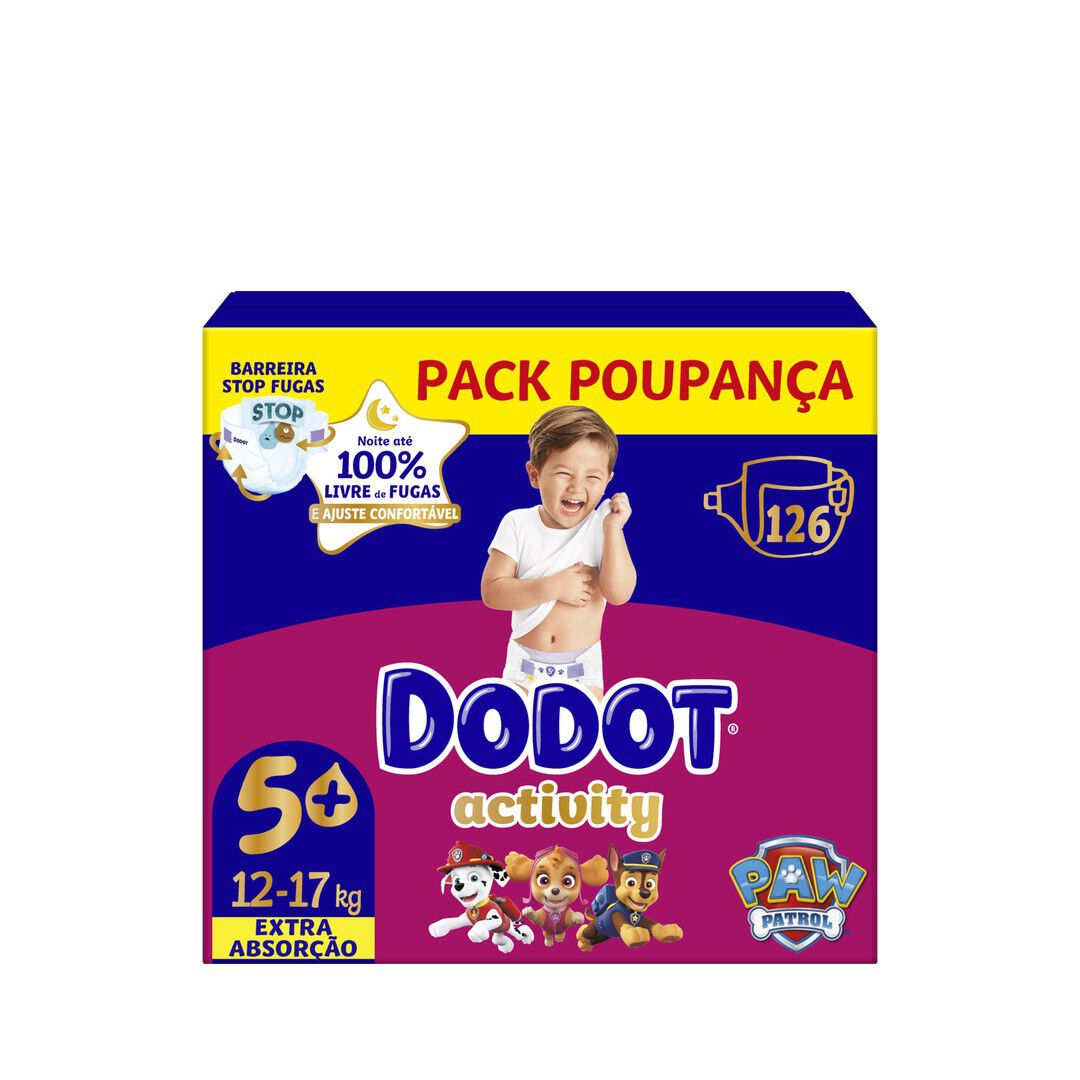 Fraldas Activity Tamanho5+ (12kg-17kg) - DODOT -  - Imagem 1