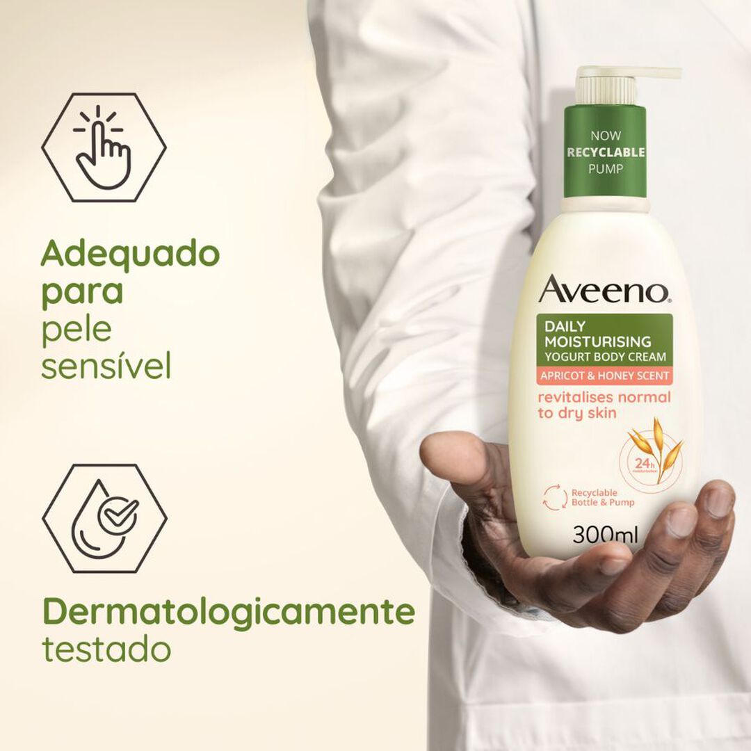 Daily Moisturising - Creme Corporal Iogurte Damasco & Mel - AVEENO -  - Imagem 5
