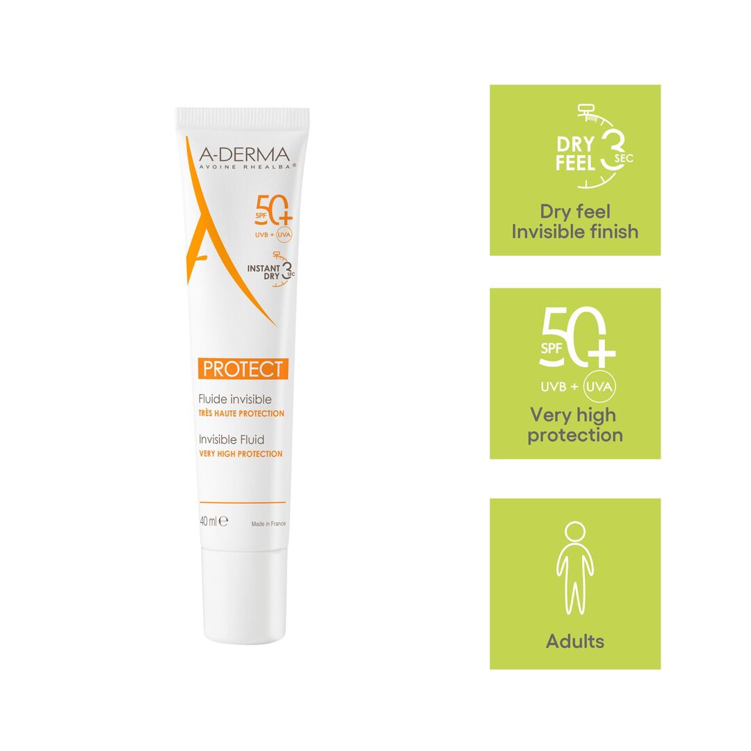 Protetor Solar Fluído Invisivel SPF50+ - A-DERMA -  - Imagem 2