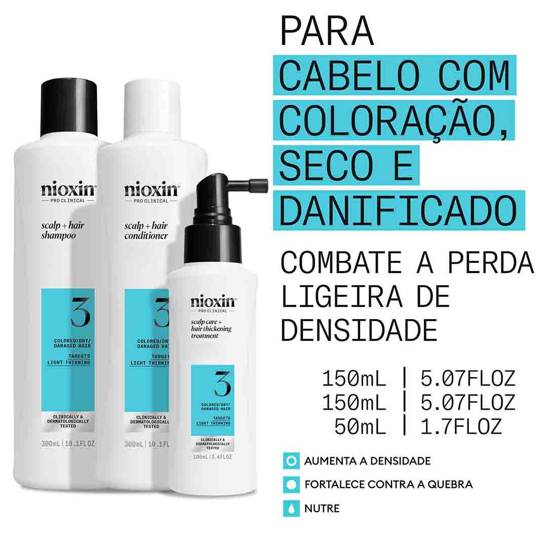 Kit Tratamento Cabelos Pintados - Nioxin - Sistema 3 - Imagem 7