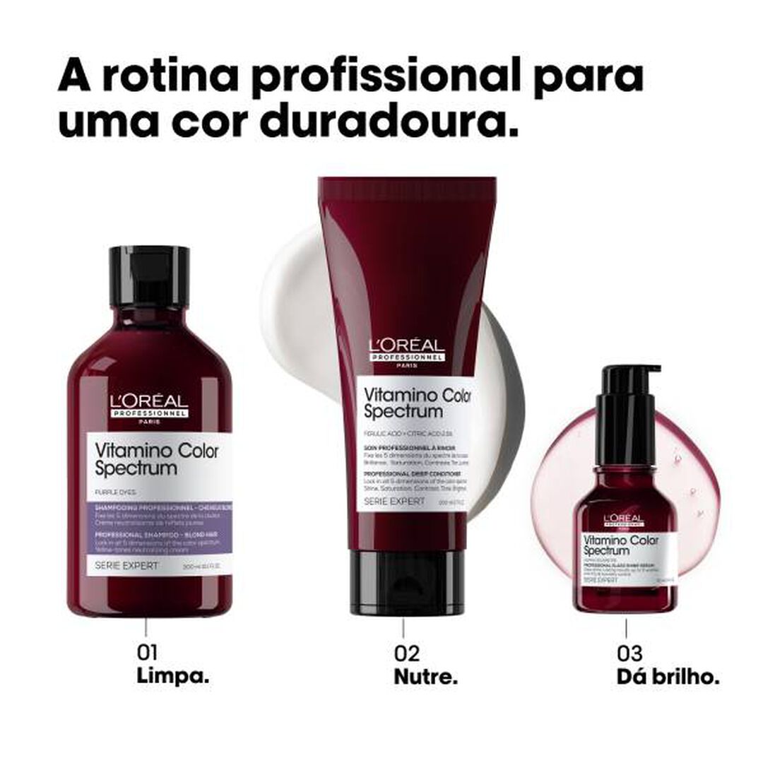 L'Or&eacute;al Professionnel Serie Expert Shampoo Violeta - L'OR&Eacute;AL PROFESSIONNEL - Vitamino Color Spectrum - Imagem 6