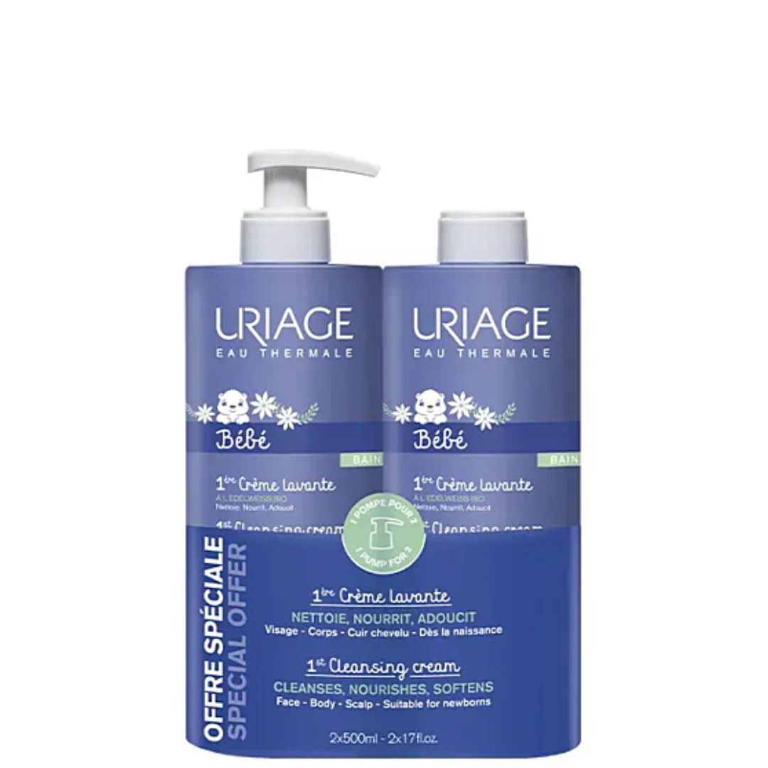 Uriage Beb&eacute; 1&ordm; Creme Lavante (2x500ml) - URIAGE -  - Imagem 1