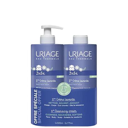 Uriage Beb&eacute; 1&ordm; Creme Lavante (2x500ml) - URIAGE -  - Imagem