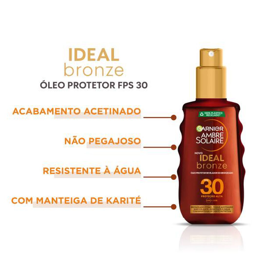 &Oacute;leo Protetor Ideal Bronze FPS30 - GARNIER AMBRE SOLAIRE - AMBRE SOLAIRE - Imagem 4