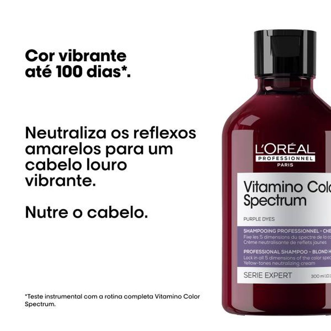 L'Or&eacute;al Professionnel Serie Expert Shampoo Violeta - L'OR&Eacute;AL PROFESSIONNEL - Vitamino Color Spectrum - Imagem 3