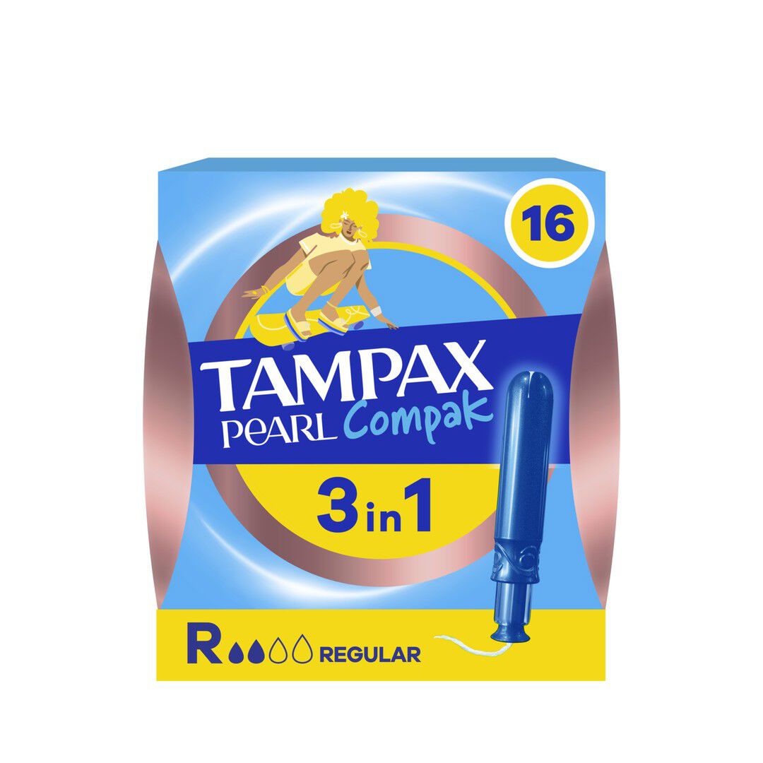 Tamp&otilde;es Pearl Compak Regular - TAMPAX -  - Imagem 1