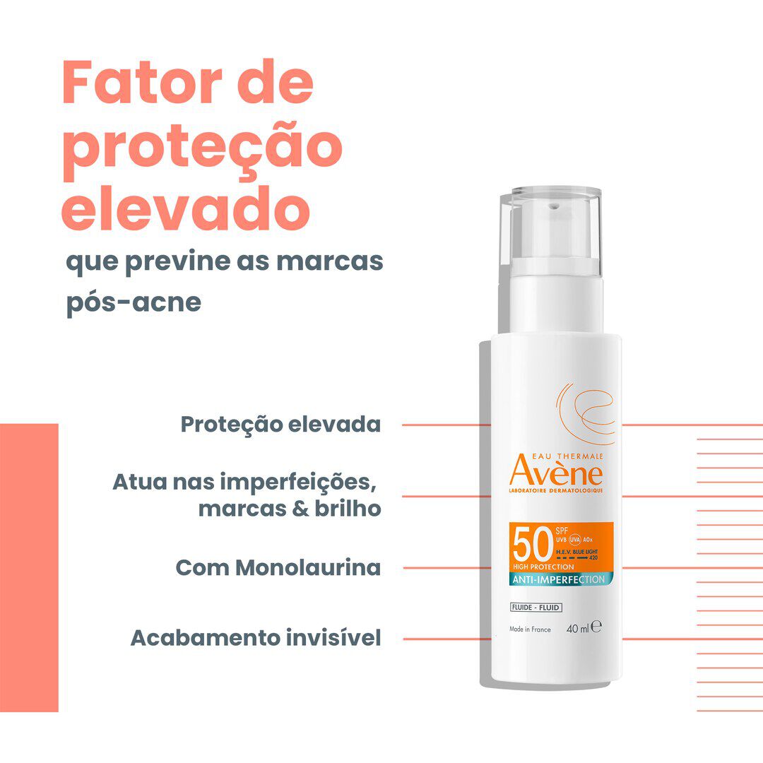 Protetor Solar Flu&iacute;do Anti-Imperfei&ccedil;&otilde;es SPF50 - AVENE -  - Imagem 6
