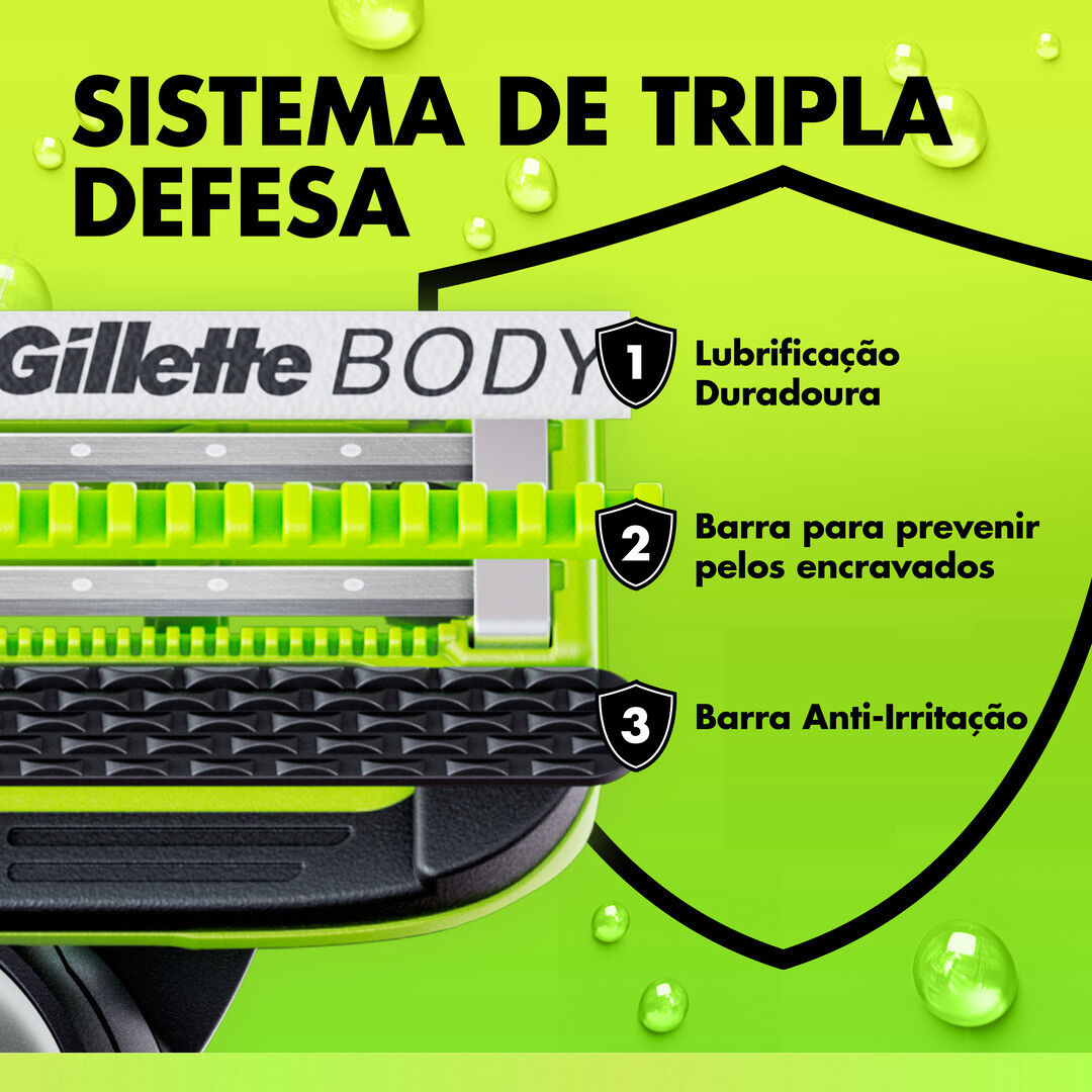 M&aacute;quina de Barbear Corporal (inclui suporte + Recarga) - GILLETTE -  - Imagem 6