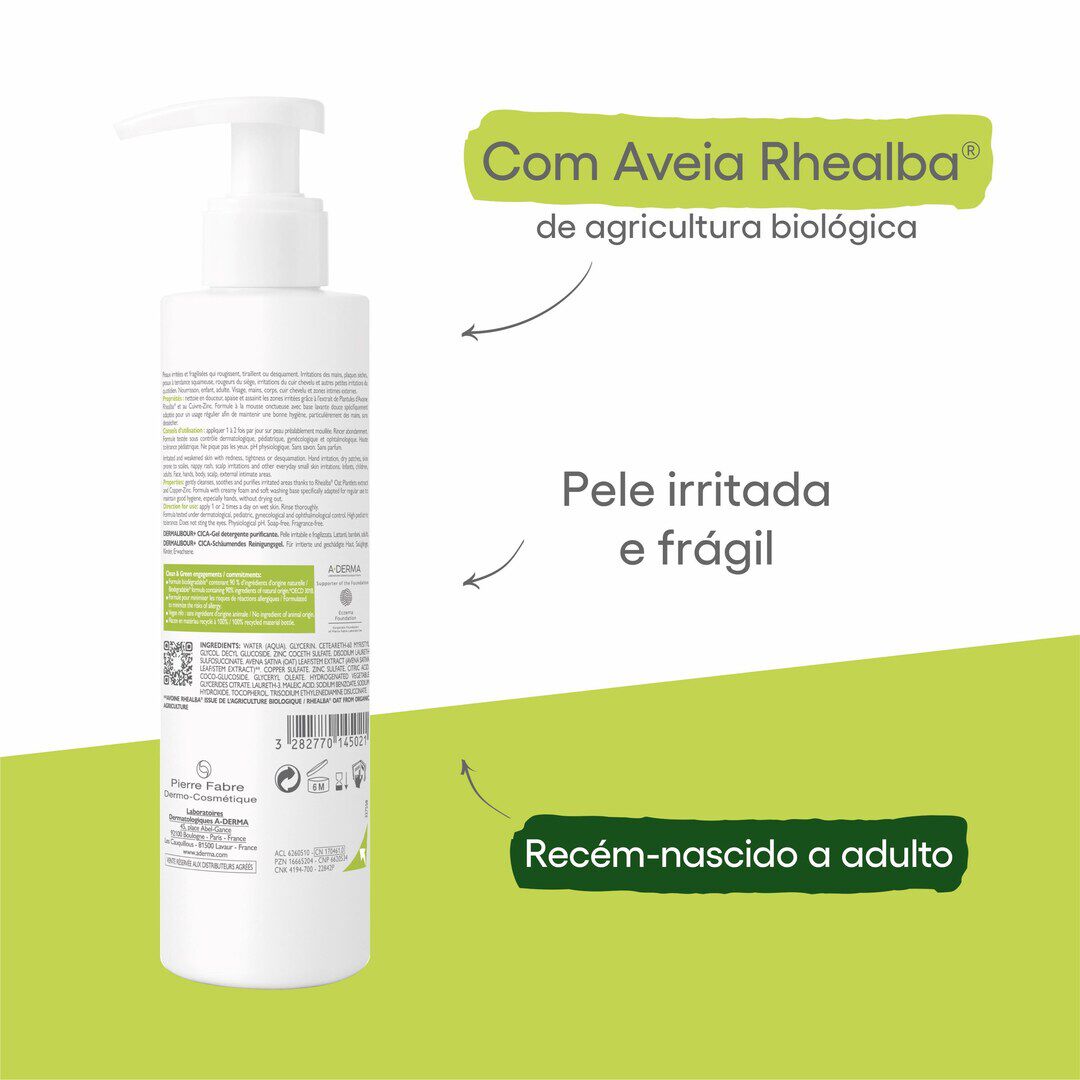 Cica Dermalibour+ - Gel Espuma Purificante - A-DERMA -  - Imagem 6