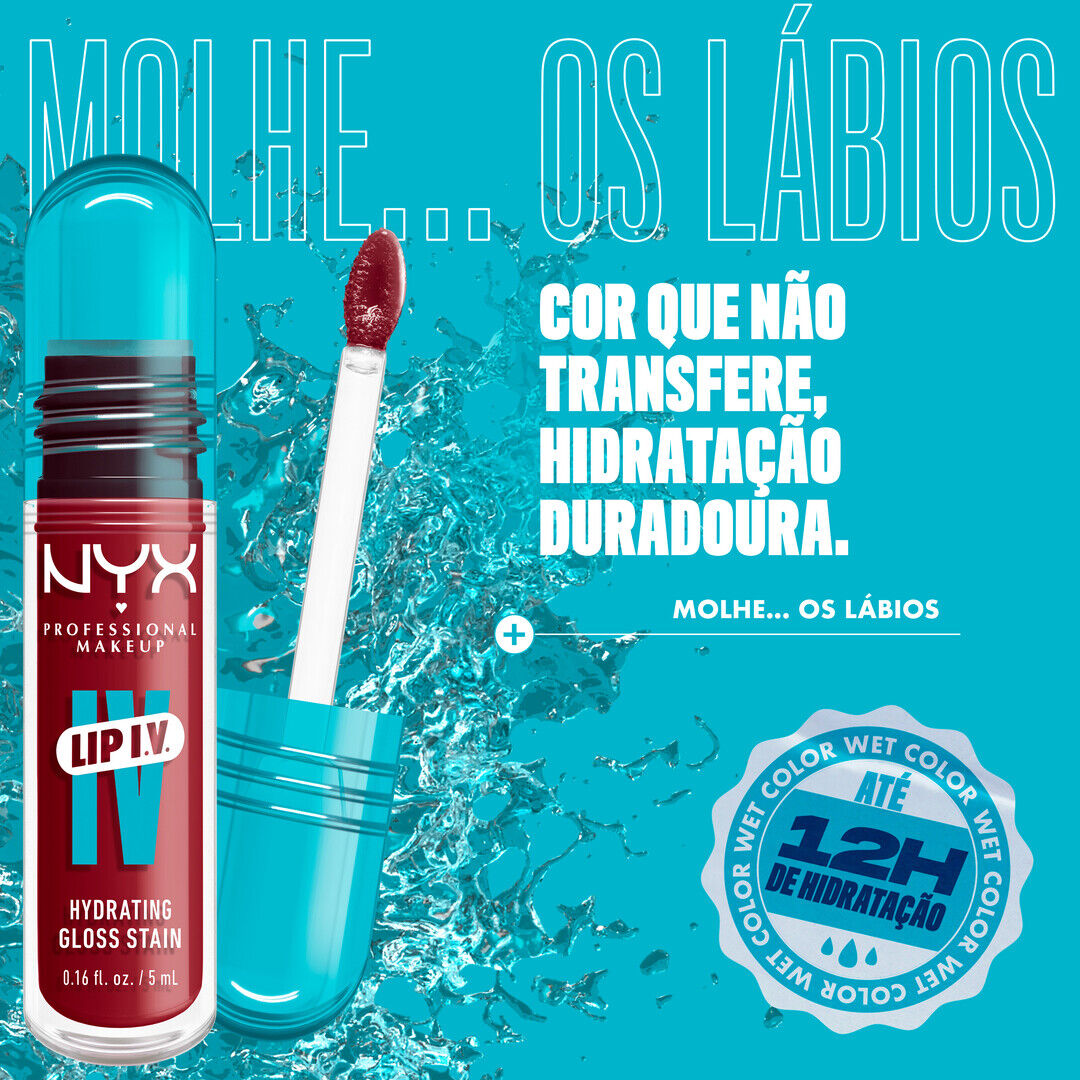 Lip I.V. - Lip Gloss Stain Hidratante - NYX Professional Makeup -  - Imagem 4