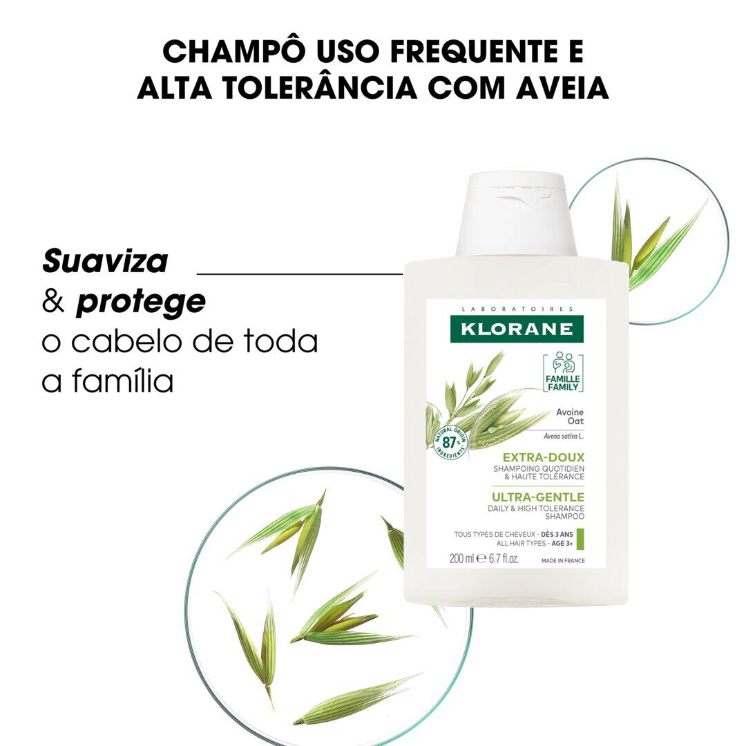 Champ&ocirc; Aveia Ultra-Suave Cabelo Normal - KLORANE -  - Imagem 8