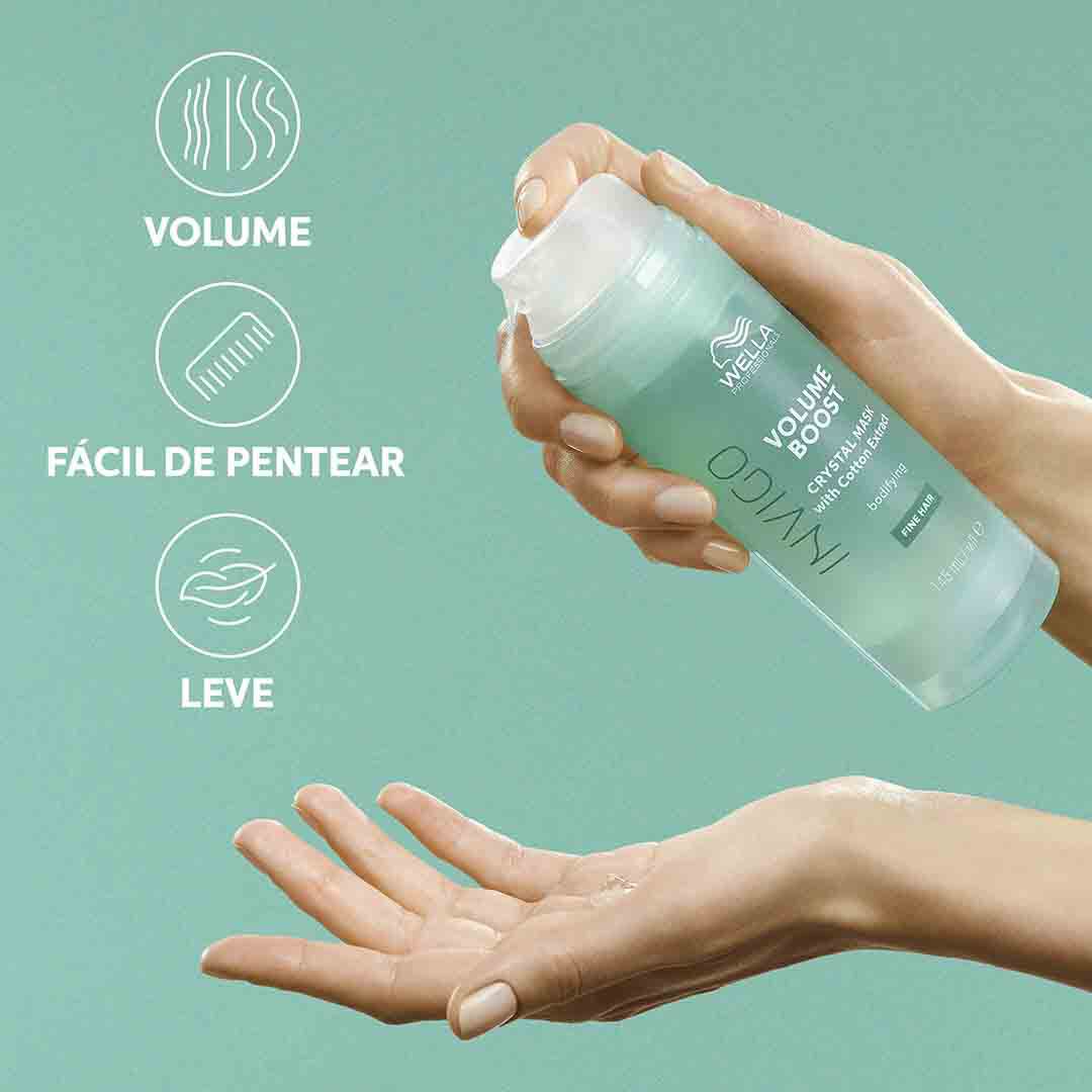 Volume Boost - Crystal Mask - WELLA HAIR CARE - Invigo - Imagem 4