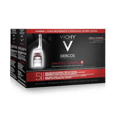 Dercos Aminexil Clinical 5 Homem (42 Ampolas) - DERCOS -  - Imagem