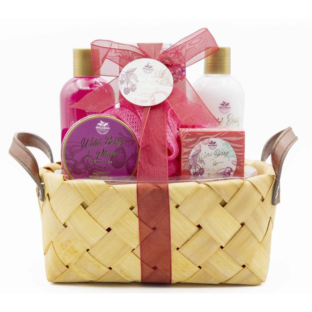 Cesta de Vime Frutas Silvestres e Ameixa - BECASAN NATURE -  - Imagem 1