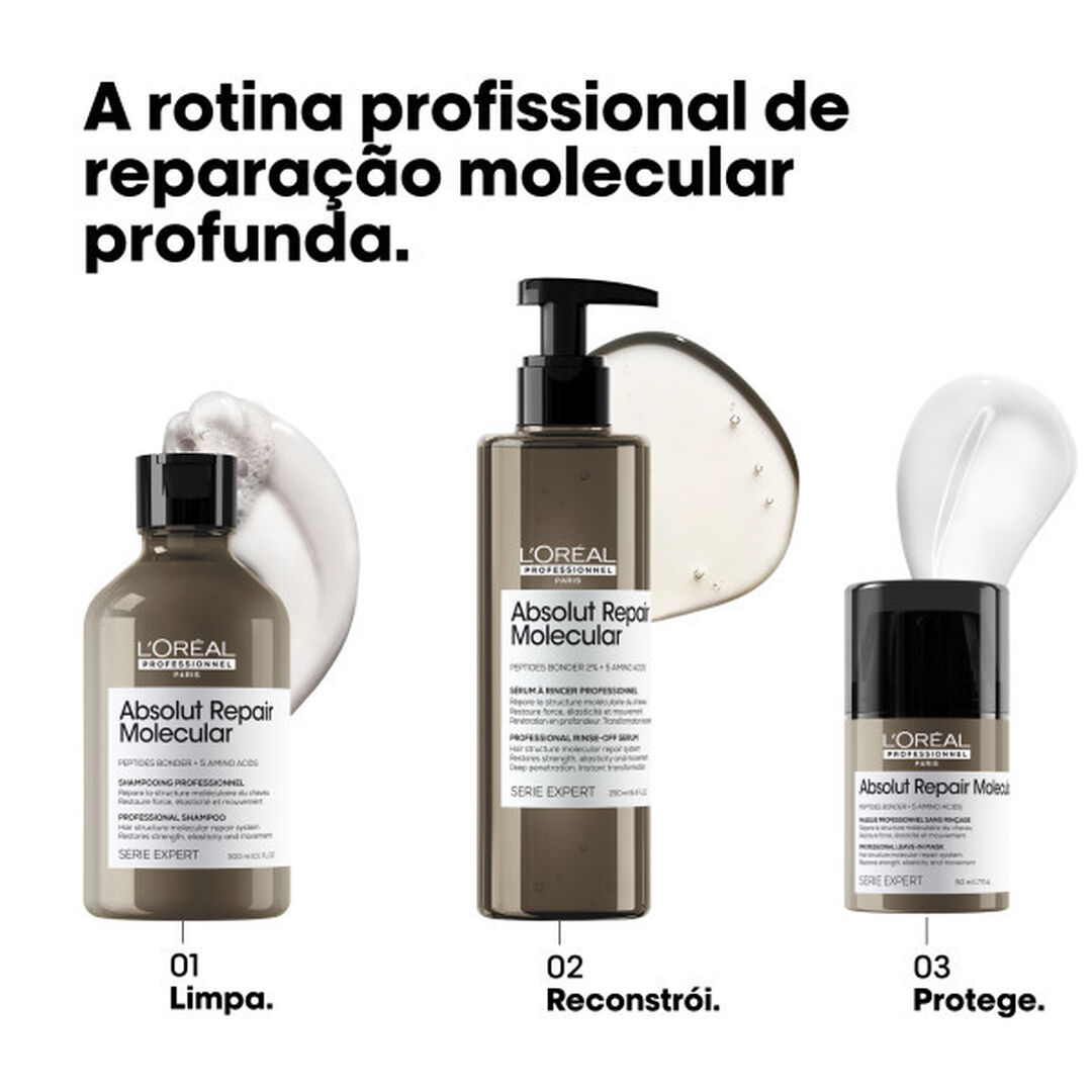 M&aacute;scara Leave-In - L'OR&Eacute;AL PROFESSIONNEL - Absolut Repair Molecular - Imagem 10