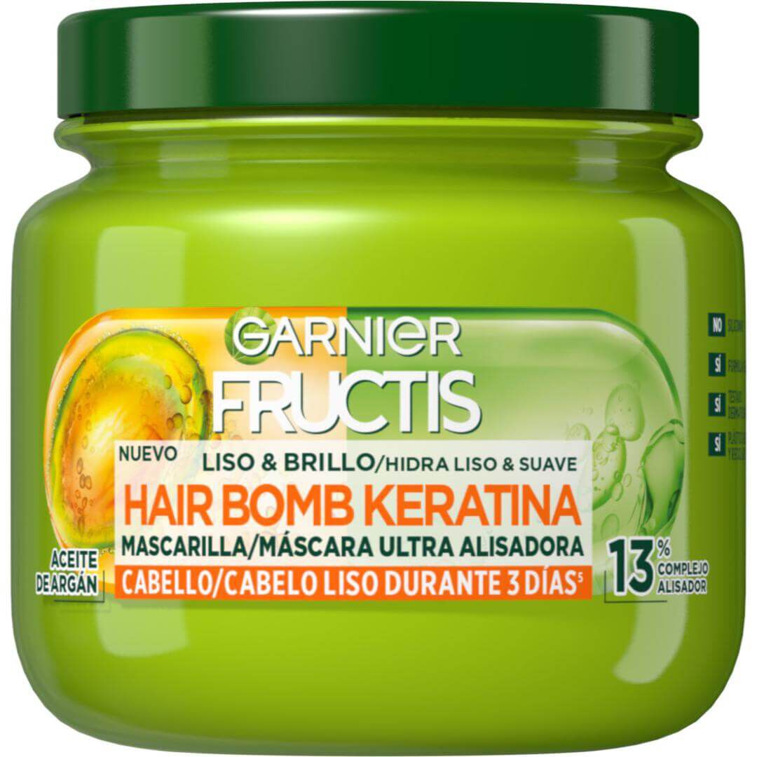 Fructis - M&aacute;scara Hair Bomb Queratina Hidra Liso e Suave - GARNIER -  - Imagem 1