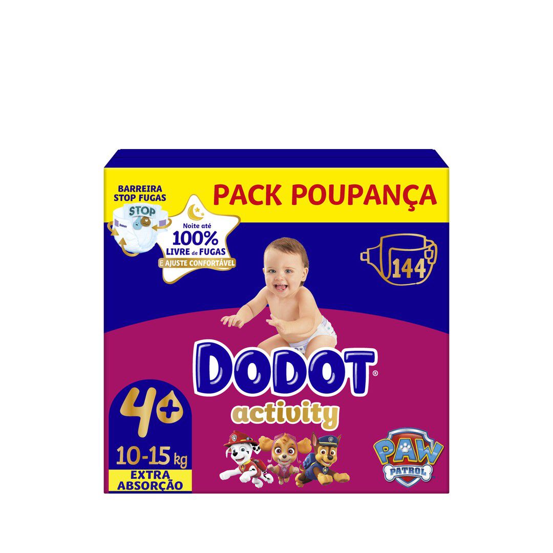 Fraldas Activity Tamanho4+ (10kg-15kg) - DODOT -  - Imagem 1