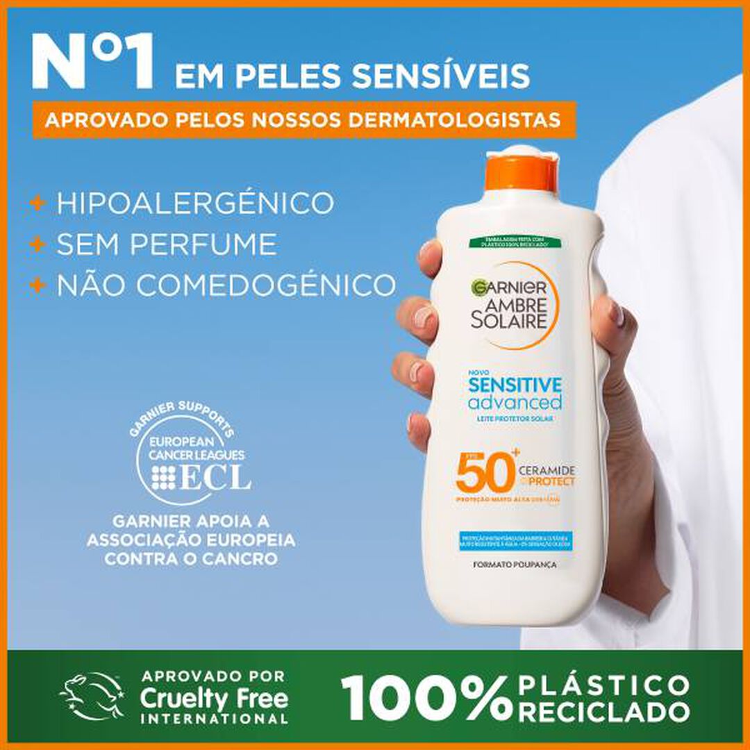 Leite Sensitive Advanced FPS50+ - GARNIER AMBRE SOLAIRE - AMBRE SOLAIRE - Imagem 3